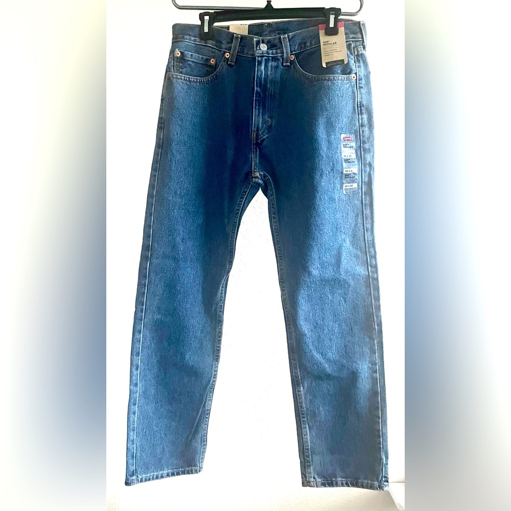 Stonewashed Levi's Men's 505 Regular Fit Jeans 32x30 NEW